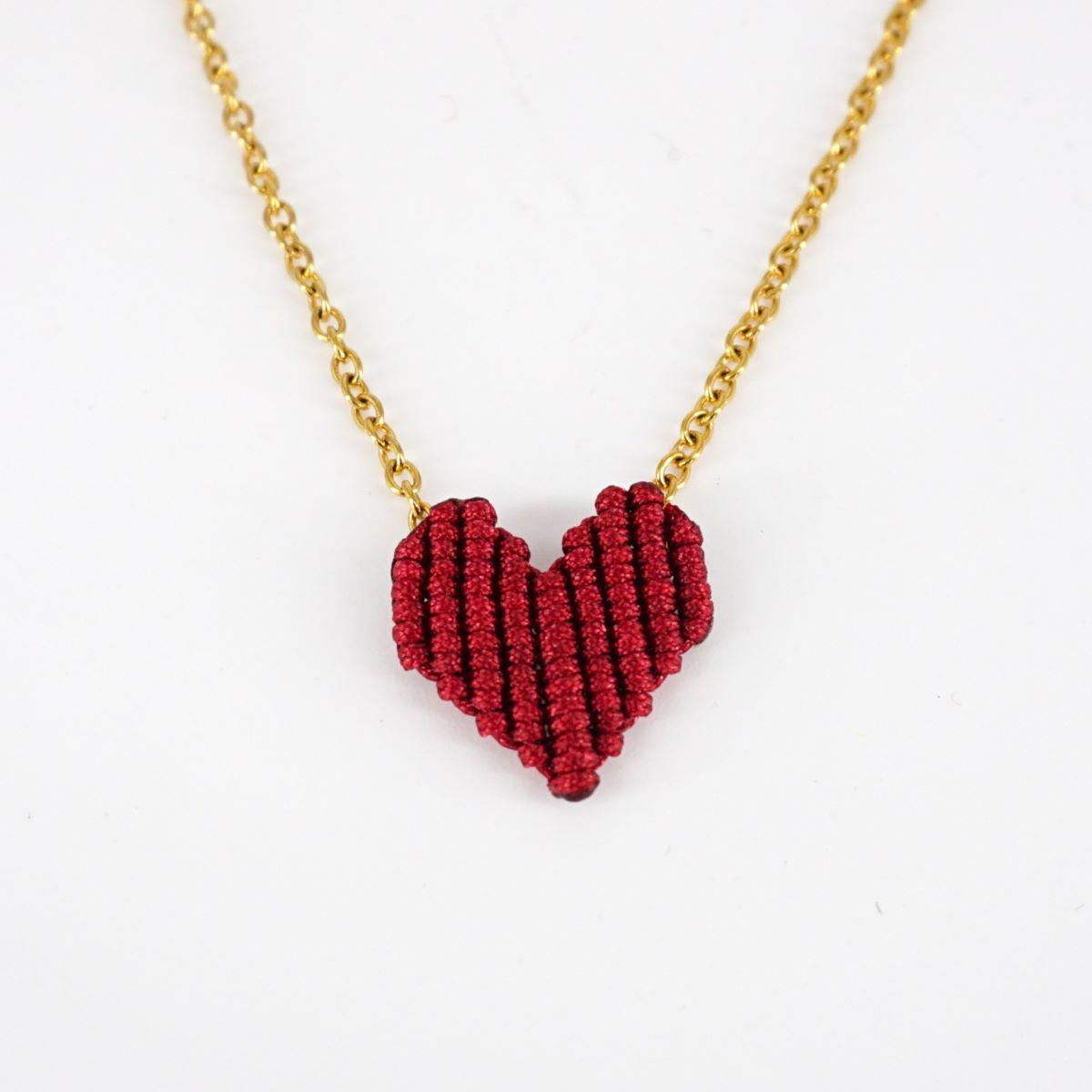 Collana CUORE bordeaux