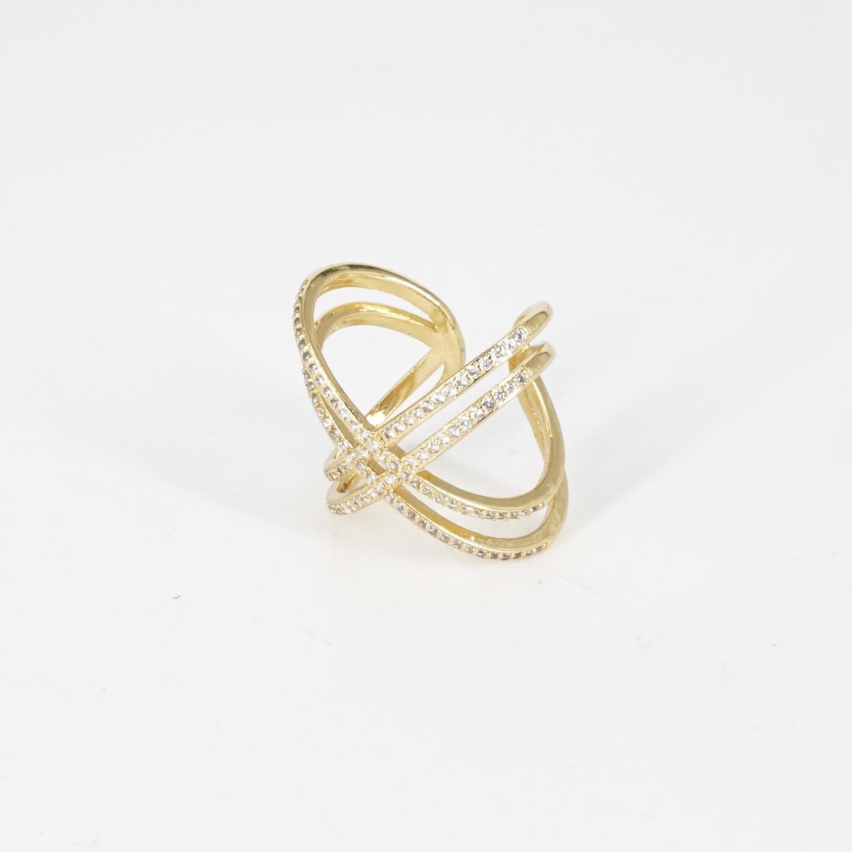 ANELLO ZIRCONI INCROCIATO ANELLO ZIRCONI INCROCIATO SOPHIE GIOIELLI 