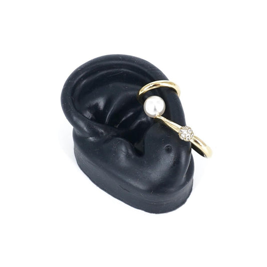 EARCUFF UNCINO PERLA E PUNTO LUCE EARCUFF UNCINO PERLA E PUNTO LUCE YPARIS 