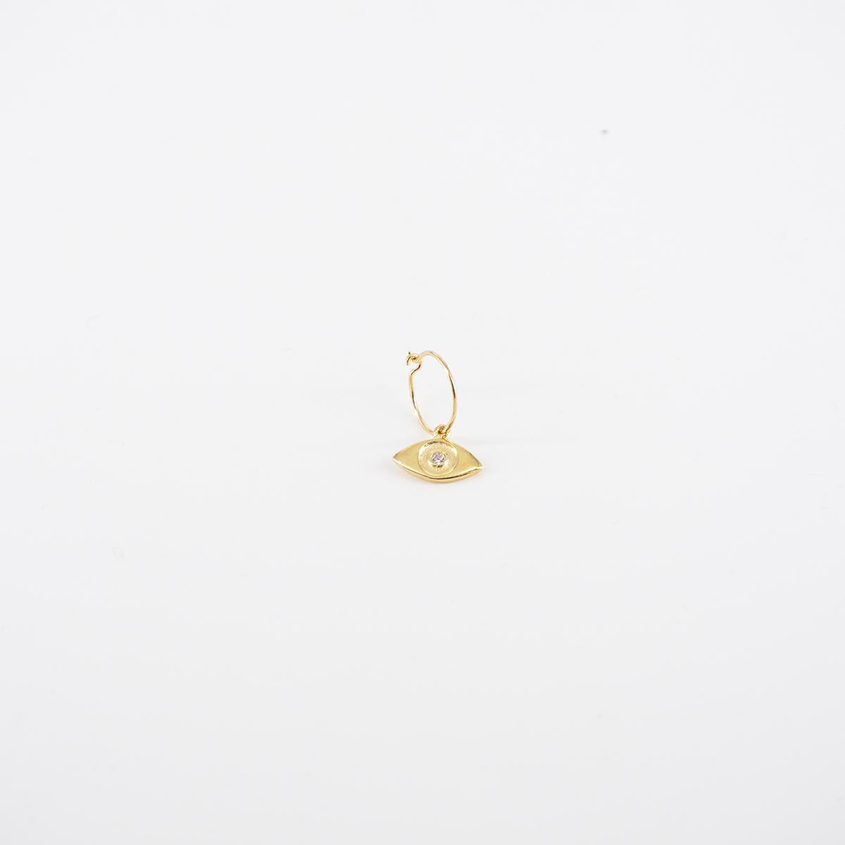 Niani MICRO MONO HOOP OCCHIO BIANCO