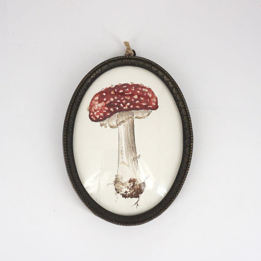 Quadretto AMANITA cornice metallo