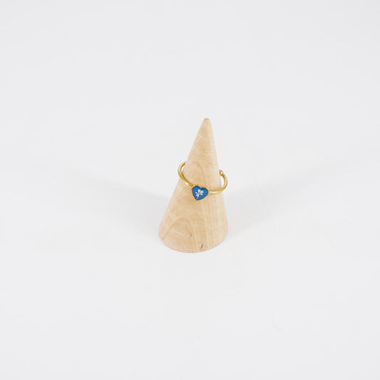 Anello basic cuore Blu chiaro