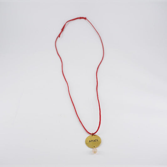 Collana AMATI cordino+ perlina