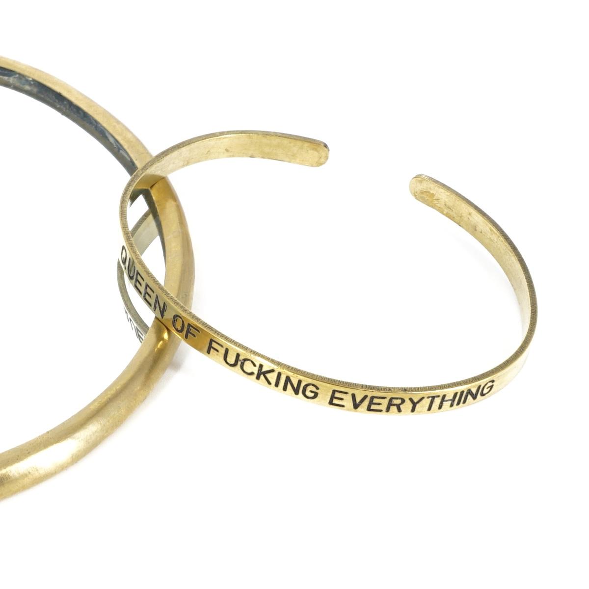 Bracciale fascia super sottile QUEEN OF FUCKING EVERYTHING BRACCIALE SUPER SOTTILE QUEEN OF FUCKING EVERYTHING BERC SOPHIE 