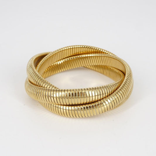 BRACCIALE TUBO GAS INTRECCIATO BRACCIALE 3 CERCHI TUBO GAS SOPHIE GIOIELLI 