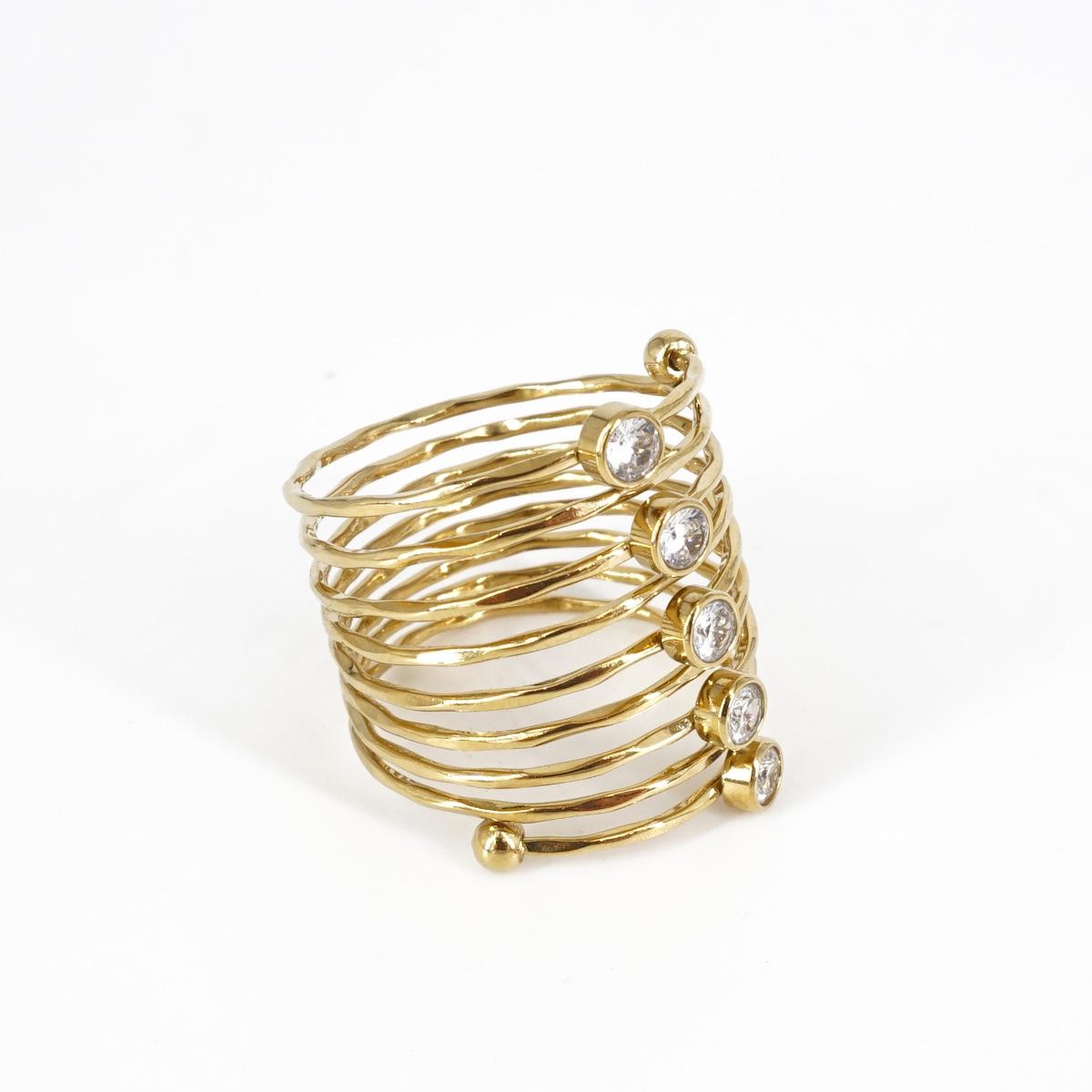 ANELLO SPIRALE STRASS ALTO