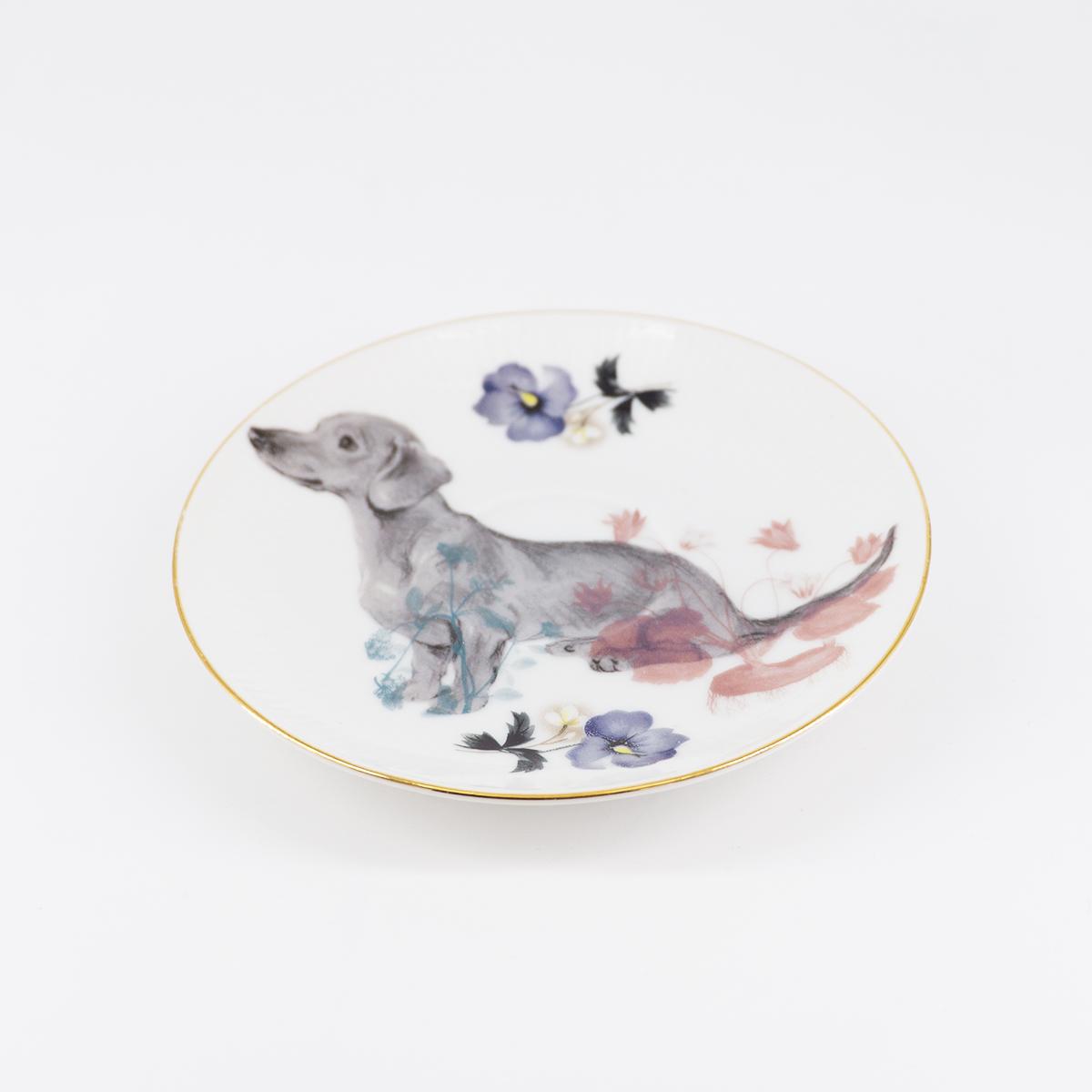 DACHSHUND coffee plate