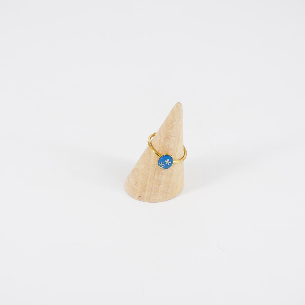 Anello basic ovale Blu chiaro ANELLO BASIC OVALE BLU CHIARO ANNA FADDA 