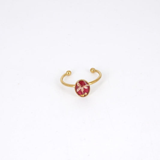 Anello basic ovale Ciclamino