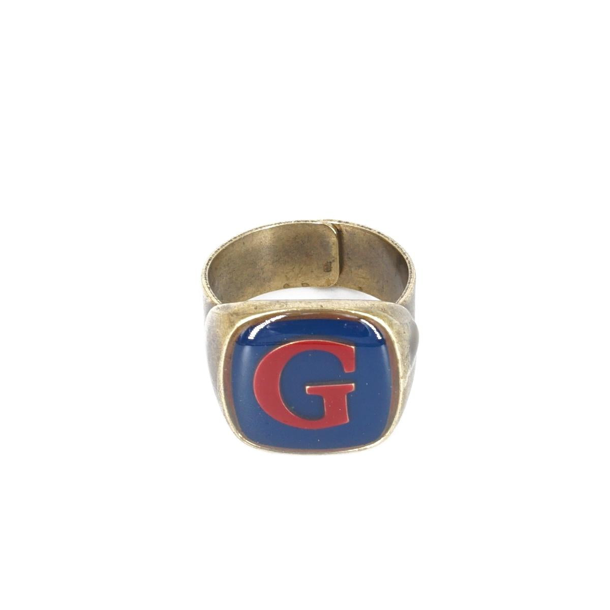 ANELLO LETTERA G BLU ANELLO LETTERA G BLU E BORDEAUX UNIQUE UNCONVENTIONAL DETAILS 