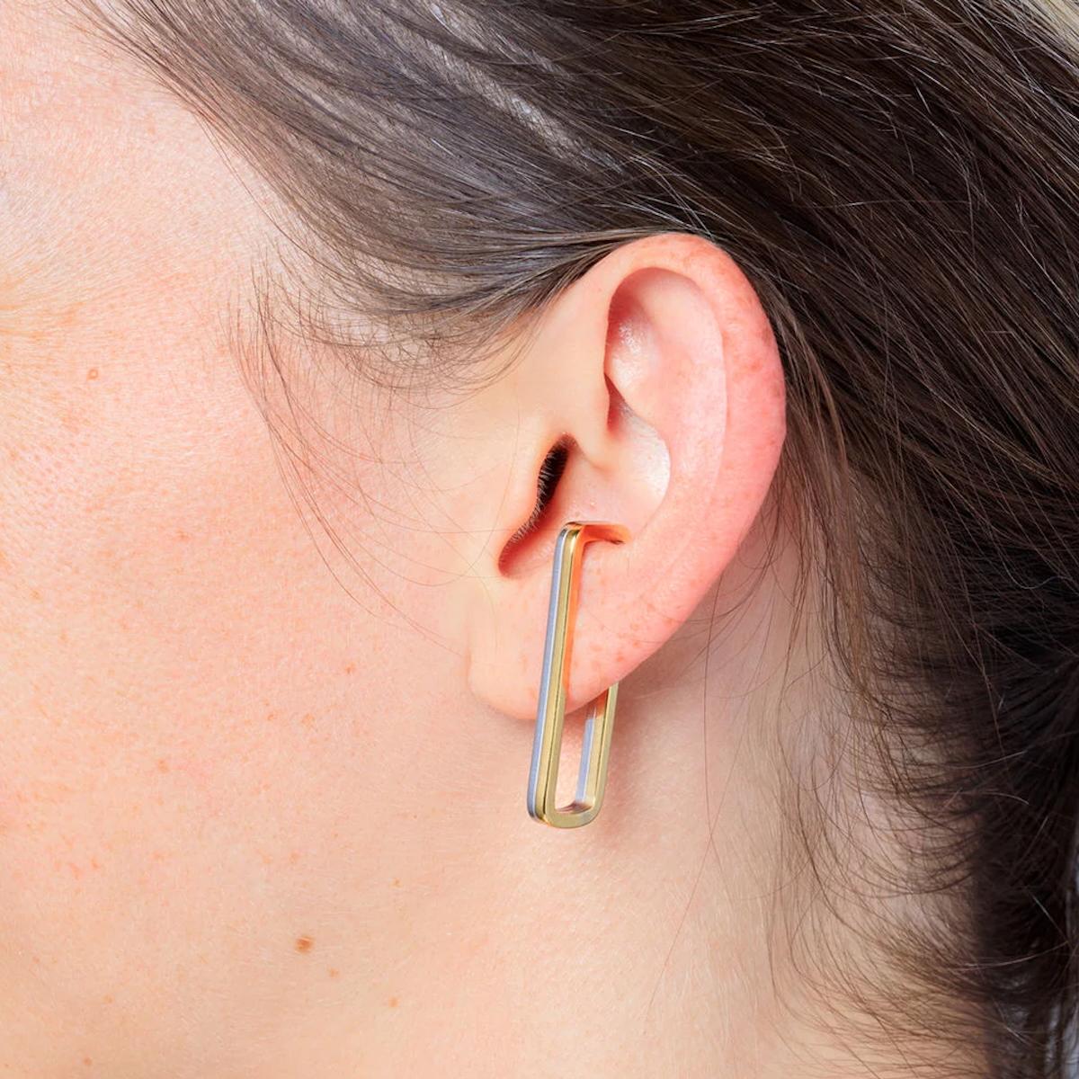 EARCUFF RETTANGOLO BICOLOR EARCUFF RETTANGOLO BICOLOR  YPARIS 