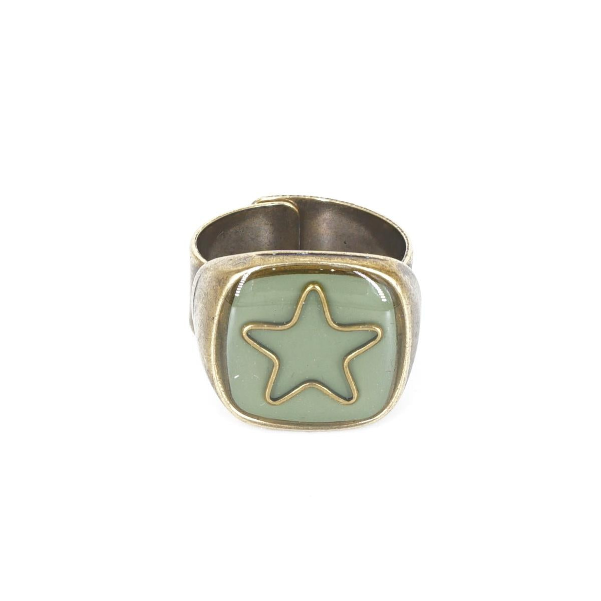 ANELLO STELLA VERDE SALVIA ANELLO STELLA VERDE SALVIA UNIQUE UNCONVENTIONAL DETAILS 