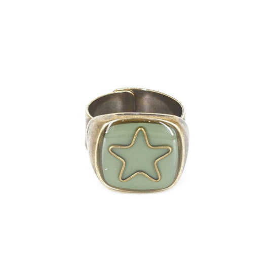ANELLO STELLA VERDE SALVIA ANELLO STELLA VERDE SALVIA UNIQUE UNCONVENTIONAL DETAILS 