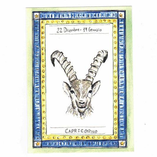 Cartolina zodiaco CAPRICORNO