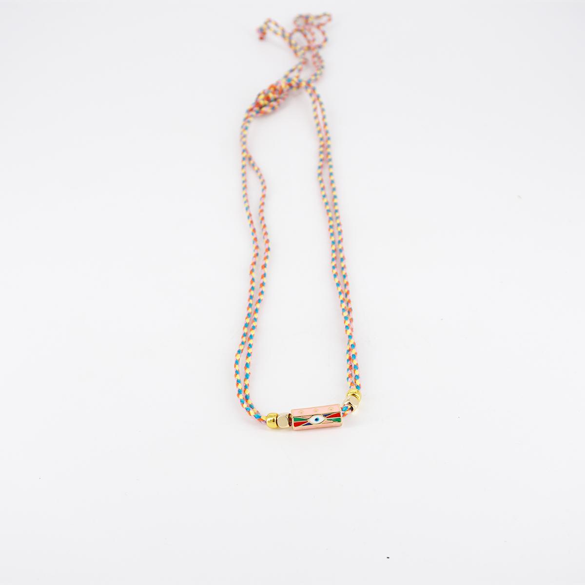 Collana cordino OCCHIO ROSA