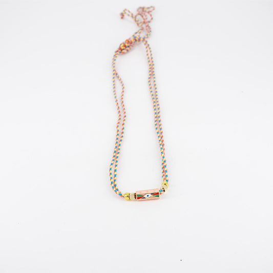 Collana cordino OCCHIO ROSA