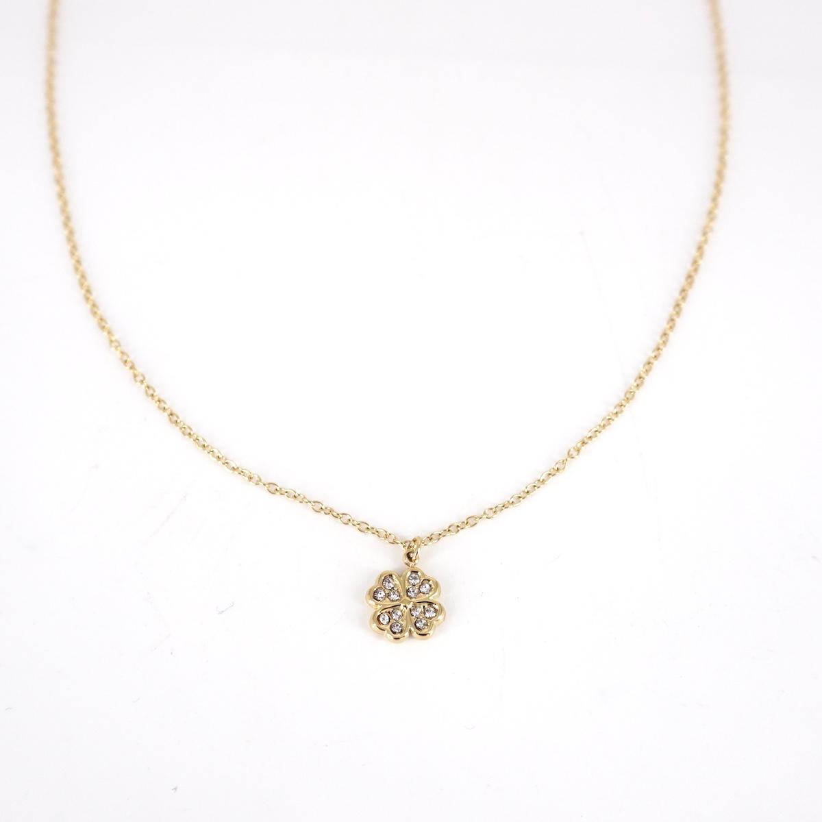 Collana QUADRIFOGLIO CON STRASS