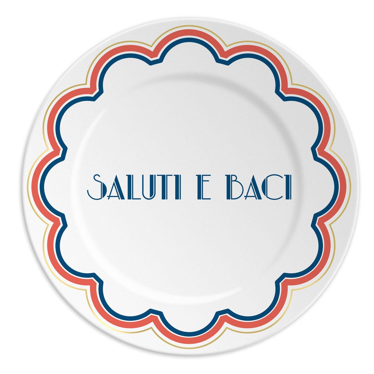 Piattino SALUTI E BACI