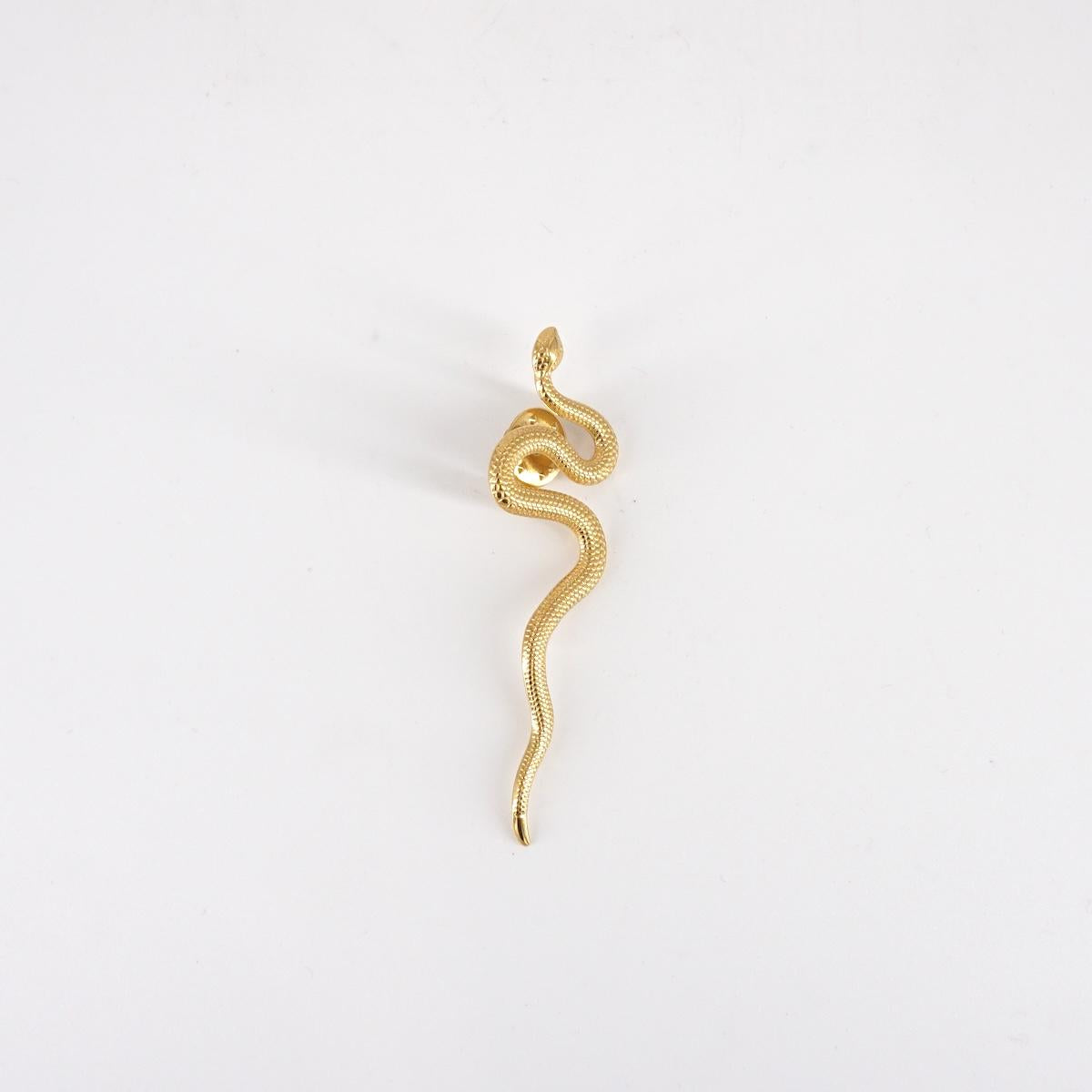 Spilla serpe pelle