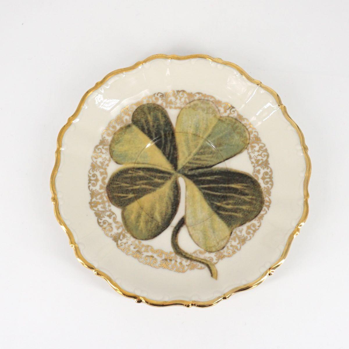 CLOVER LEAF TEA PLATE