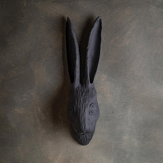 BLACK Hare Wall Vase