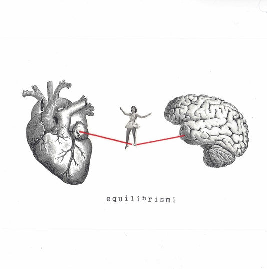 Babel STAMPA EQUILIBRISMI CUORE CERVELLOBALLERINA BIANCO
