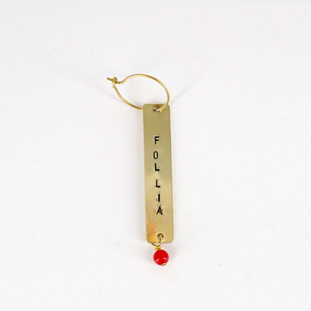 Orecchino FOLLIA + perlina