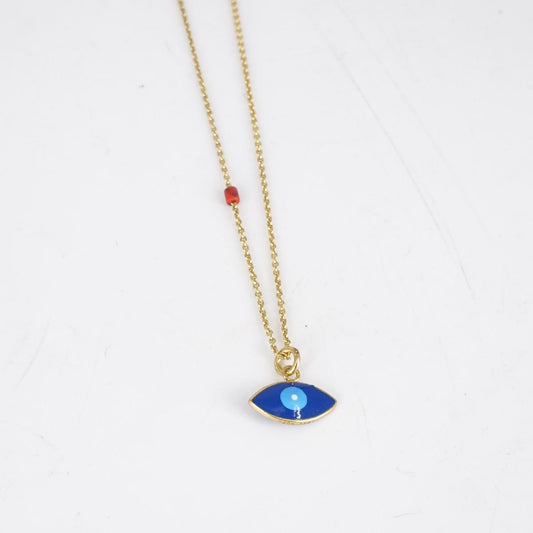 BLUE EYE gold chain necklace