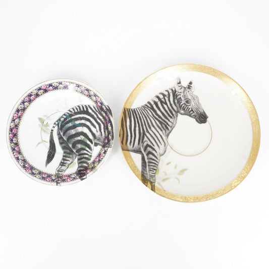 Coppia piatti tè+caffè ZEBRA COPPIA PIATTI TÈ+CAFFÈ ZEBRA BOLDISH 