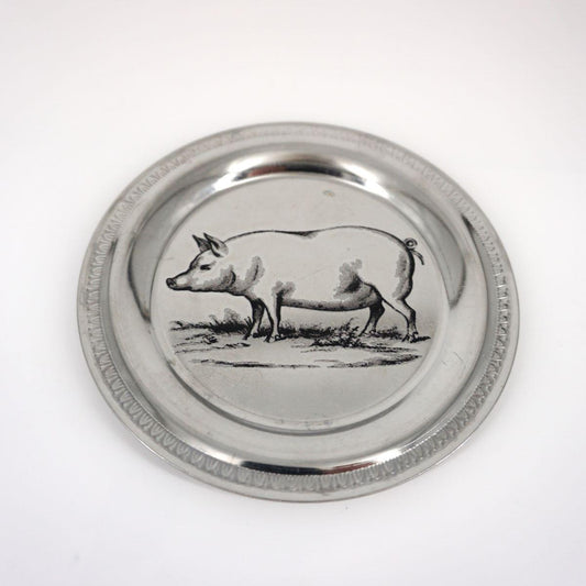 Piattino vintage MAIALE TONDO GUILLOCHÉ
