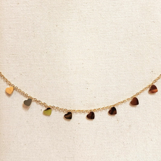Collana dorata CUORI BIG