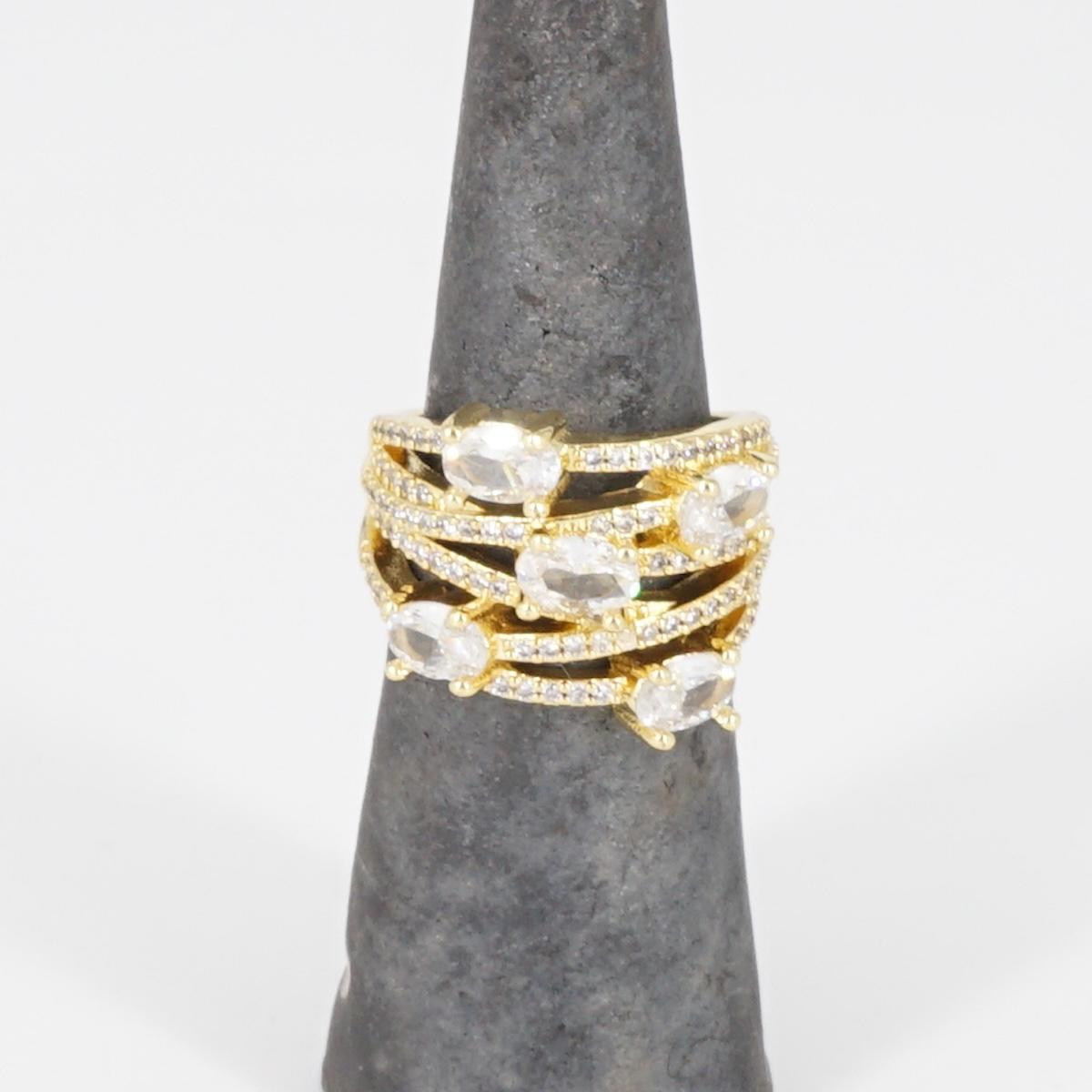 ANELLO ZIRCONI MULTIFILO PUNTI LUCE ANELLO ZIRCONI MULTIFILO PUNTI LUCE SOPHIE GIOIELLI 