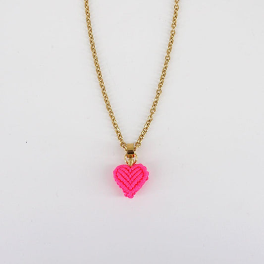 Collana CUORE 3D fucsia