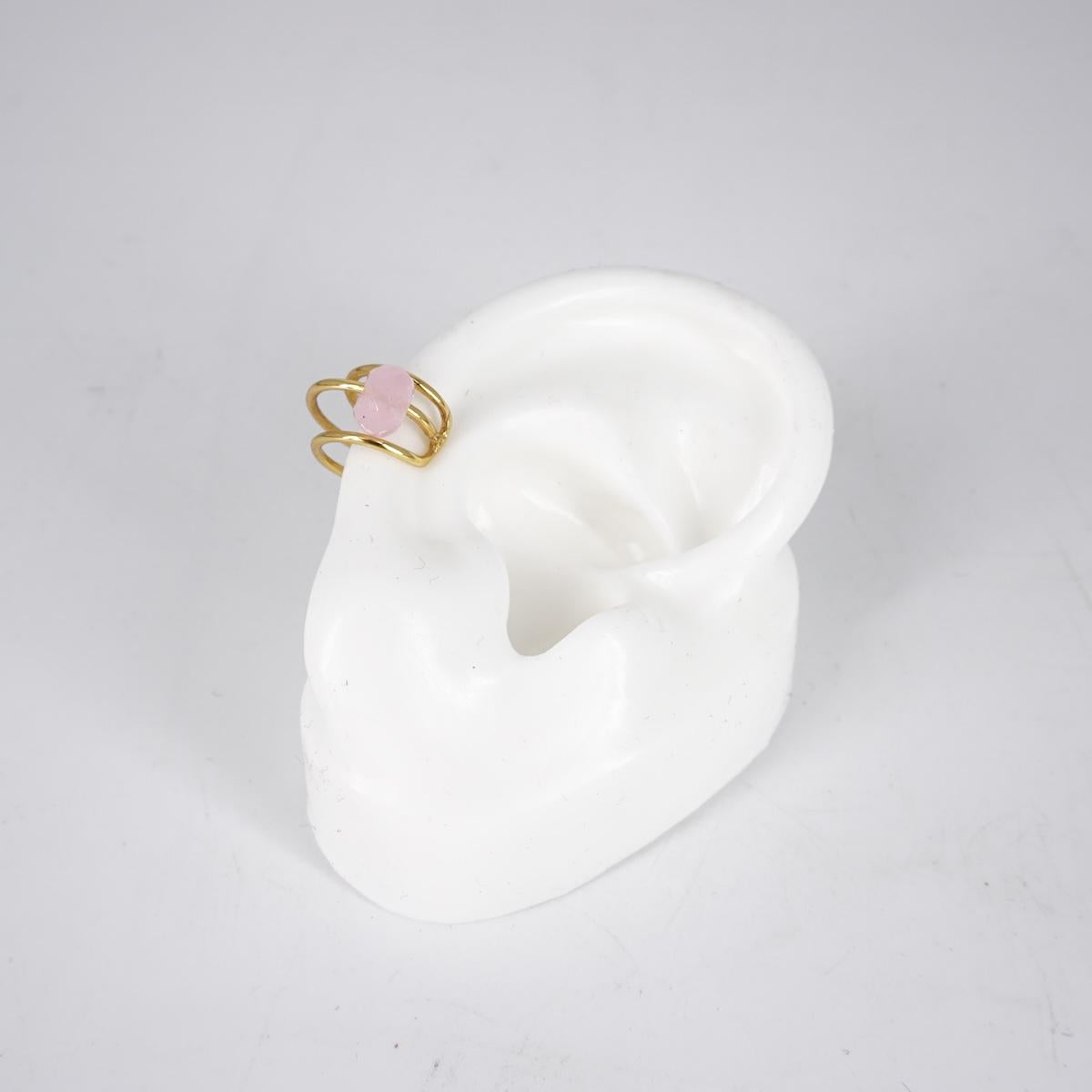 Earcuff three lines PINK PEARL