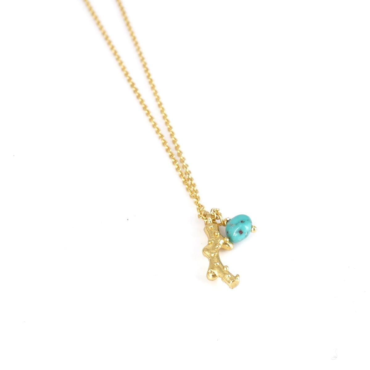 Collana catenina oro CORALLO AZZURRO