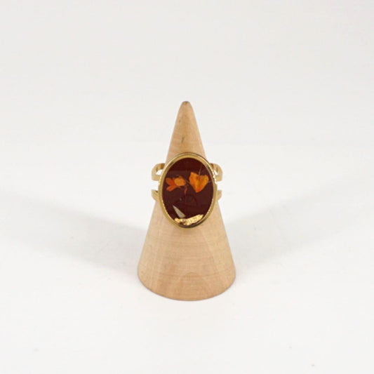 Anello ovale big Mattone