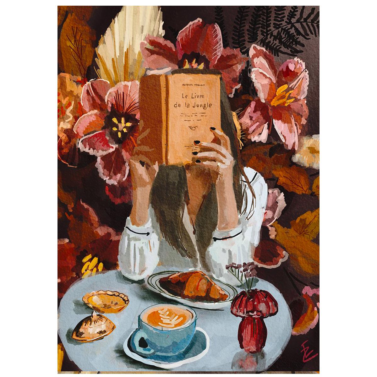EKATERINA ZAGORSKA STAMPA DIGITALE 20X30GIRL WITH THE JUNGLE BOOK