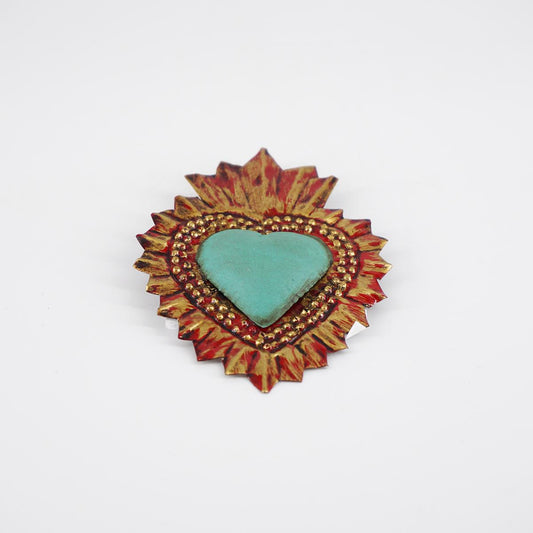 Cuore in latta mini VERDE ACQUA CUORE LATTA MINI VERDE ACQUA ARTE FASHION MEXICO