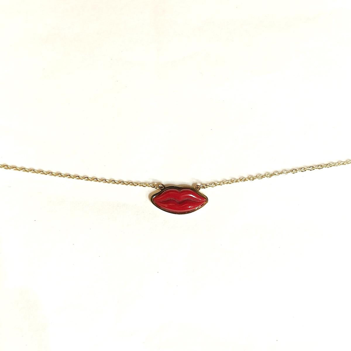 SOPHIE GIOIELLI COLLANA BOCCA ROSSA