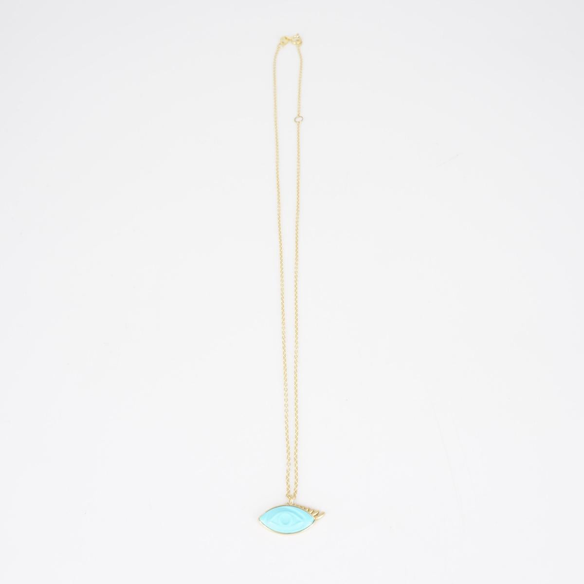 EYE necklace BLUE eyelashes