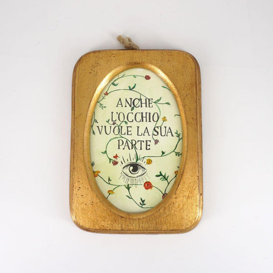 Quadretto anche l'occhio verde fiori