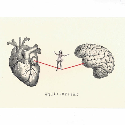 Babel STAMPA EQUILIBRISMI CUORE CERVELLOBALLERINA NATURALE