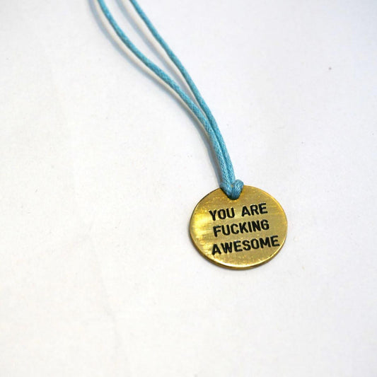 YOU ARE FUCKING AWESOME medal necklace