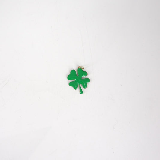 CHARM QUADRIFOGLIO ARGENTO VERDE