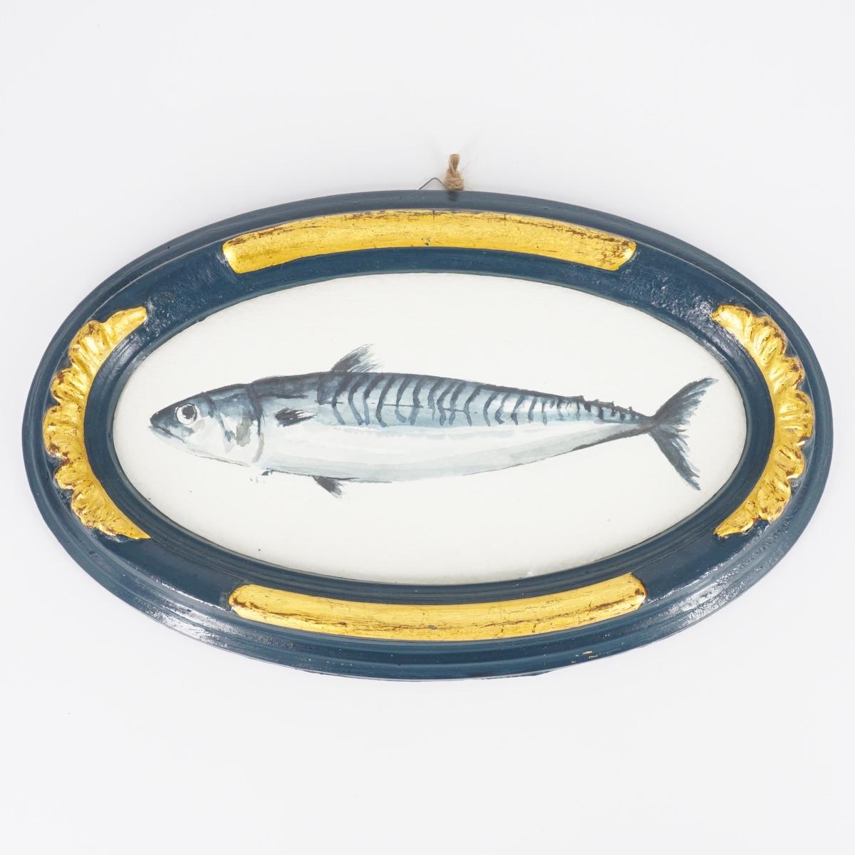 Quadretto SGOMBRO CORNICE OVALE BLU E ORO SGOMBRO CORNICE OVALE BLU E ORO  CATERINA BERTA 