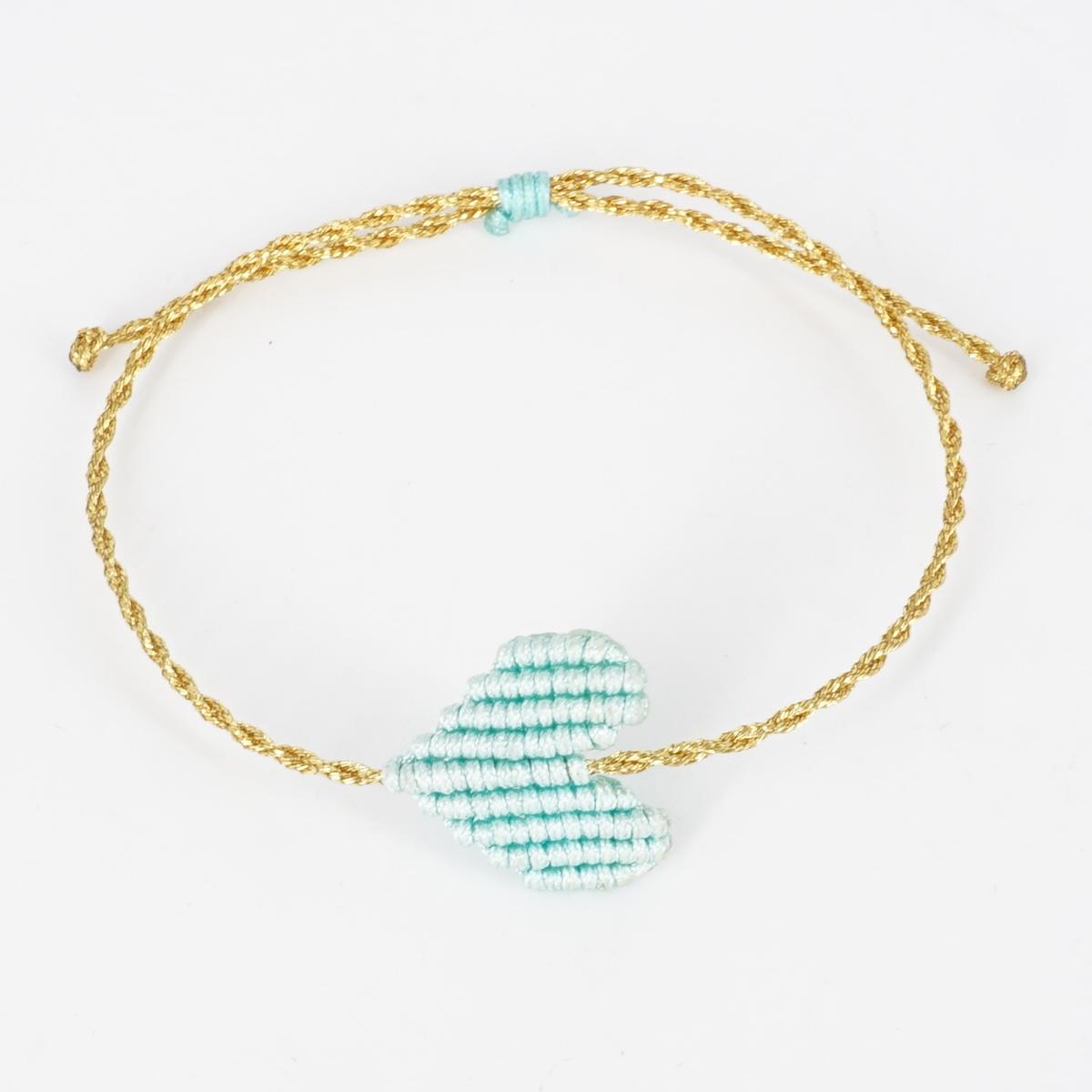 Bracciale CUORE verde acqua chiaro BRACCIALE CUORE VERDE ACQUA CHIARO NOMADEA 