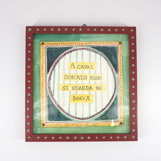 Quadretto A CAVAL DONATO CORNICE DECORATA QUADRATA