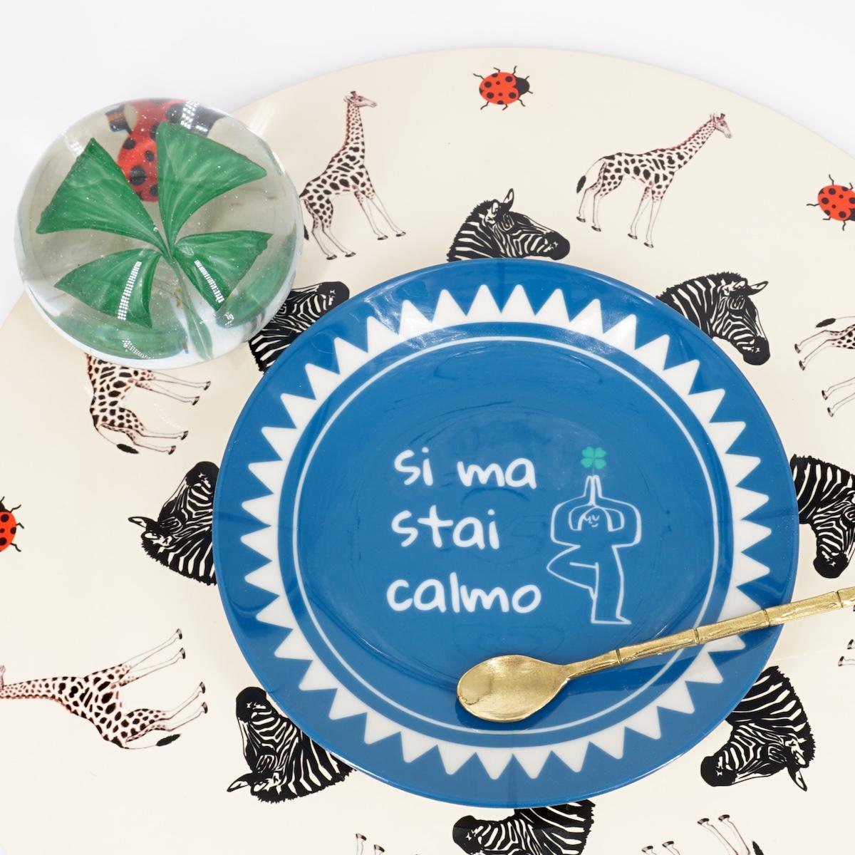 Piattino SI MA STAI CALMO PIATTINO SI MA STAI CALMO  Palermouno 