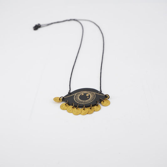 EYE necklace black chain