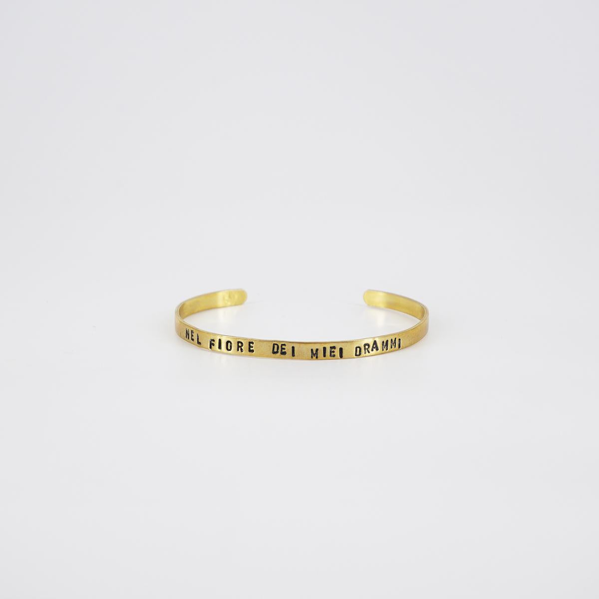 thin bracelet in the flower of my
